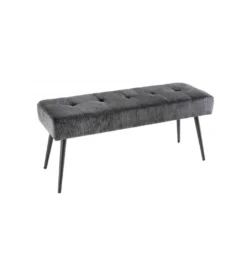 Ławka OLIWIA III 100 cm szturks ciemnoszara*Invicta Interior Sale