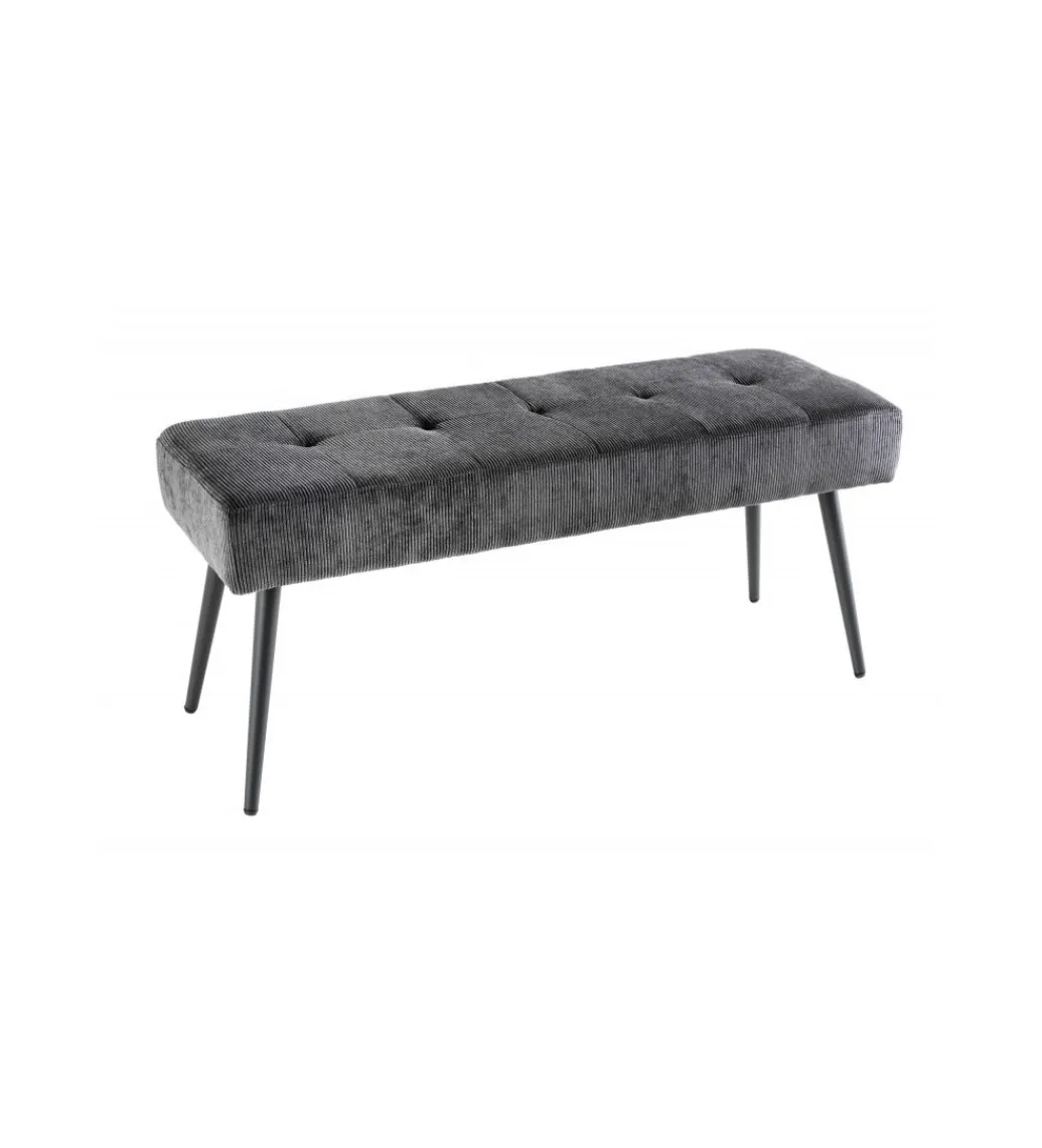 Ławka OLIWIA III 100 cm szturks ciemnoszara*Invicta Interior Sale