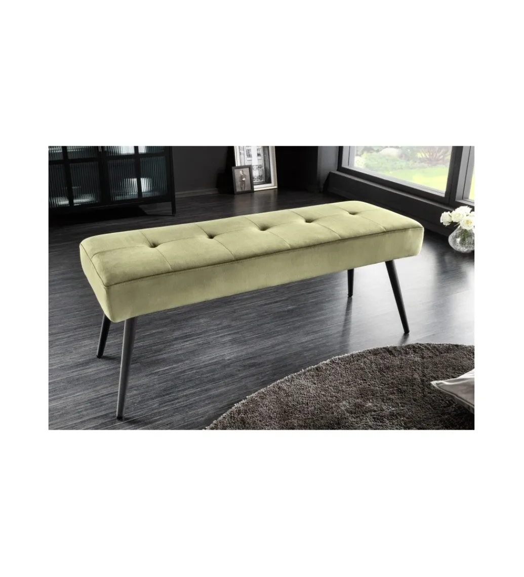 Ławka OLIWIA III 100 cm zielona*Invicta Interior Discount