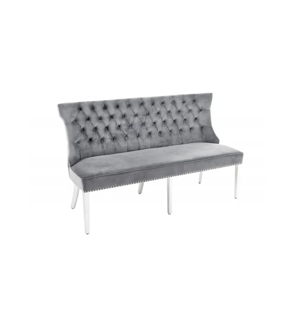 Ławka OXANA Modern Barock 164 cm Szara*Invicta Interior Clearance