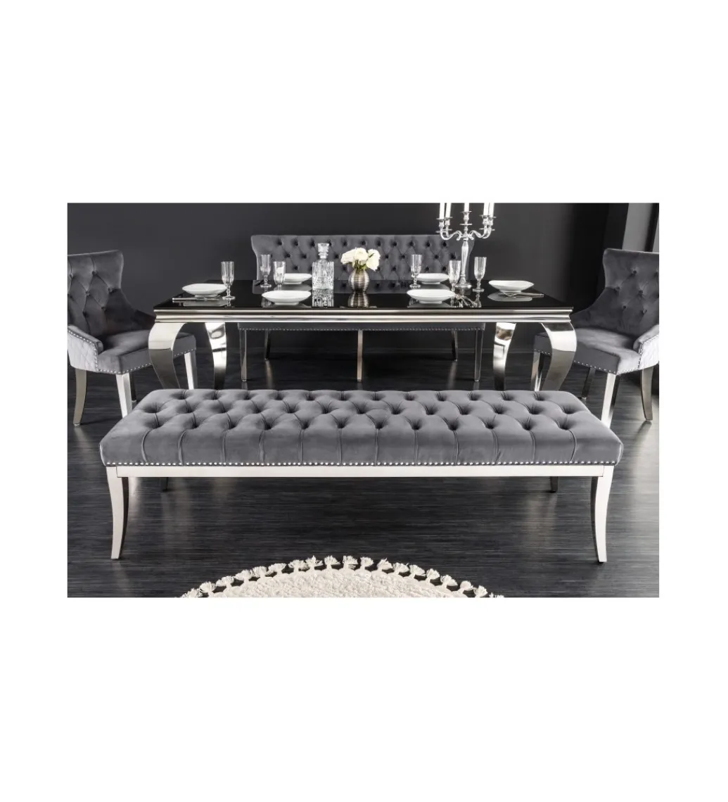 Ławka OXANA Modern Barock 164 cm Szara*Invicta Interior Online
