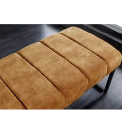 Ławka PETIT BEAUTÉ 110 cm musztardowa*Invicta Interior Outlet