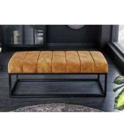 Ławka PETIT BEAUTÉ 110 cm musztardowa*Invicta Interior Outlet