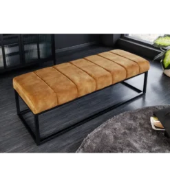 Ławka PETIT BEAUTÉ 110 cm musztardowa*Invicta Interior Outlet