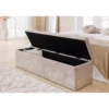 Ławka RAISA Extravagancia 140 cm z pojemnikiem Bouclé Szampański Greige*Invicta Interior Outlet