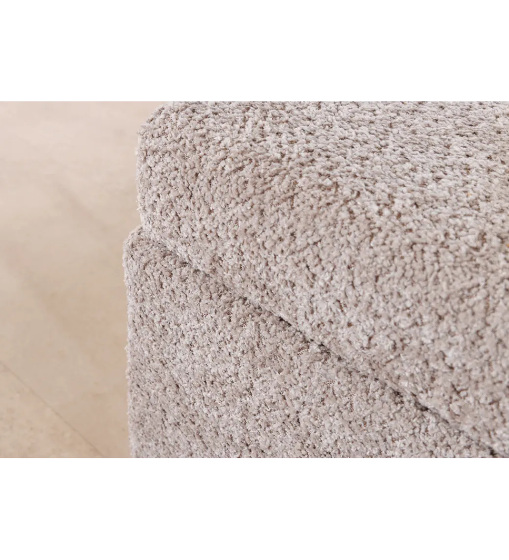 Ławka RAISA Extravagancia 140 cm z pojemnikiem Bouclé Szampański Greige*Invicta Interior Outlet