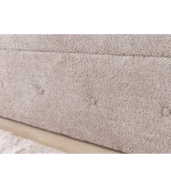 Ławka RAISA Extravagancia 140 cm z pojemnikiem Bouclé Szampański Greige*Invicta Interior Outlet