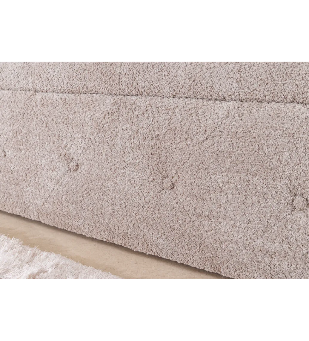 Ławka RAISA Extravagancia 140 cm z pojemnikiem Bouclé Szampański Greige*Invicta Interior Outlet