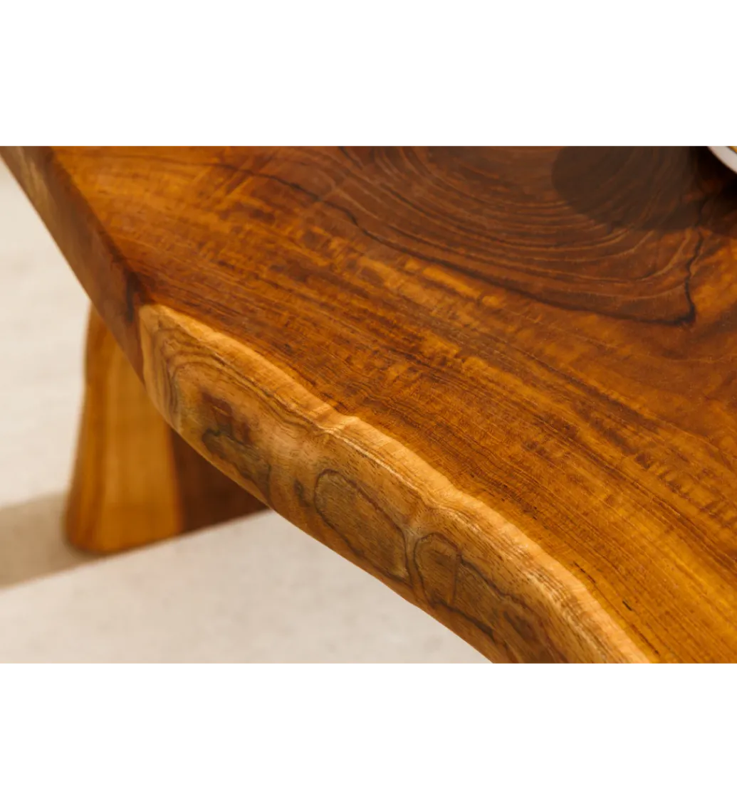 Ławka ROOT 100 cm drewno teak naturalny brąz*Invicta Interior - przedsprzedaż Best
