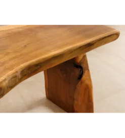 Ławka ROOT 100 cm drewno teak naturalny brąz*Invicta Interior - przedsprzedaż Best