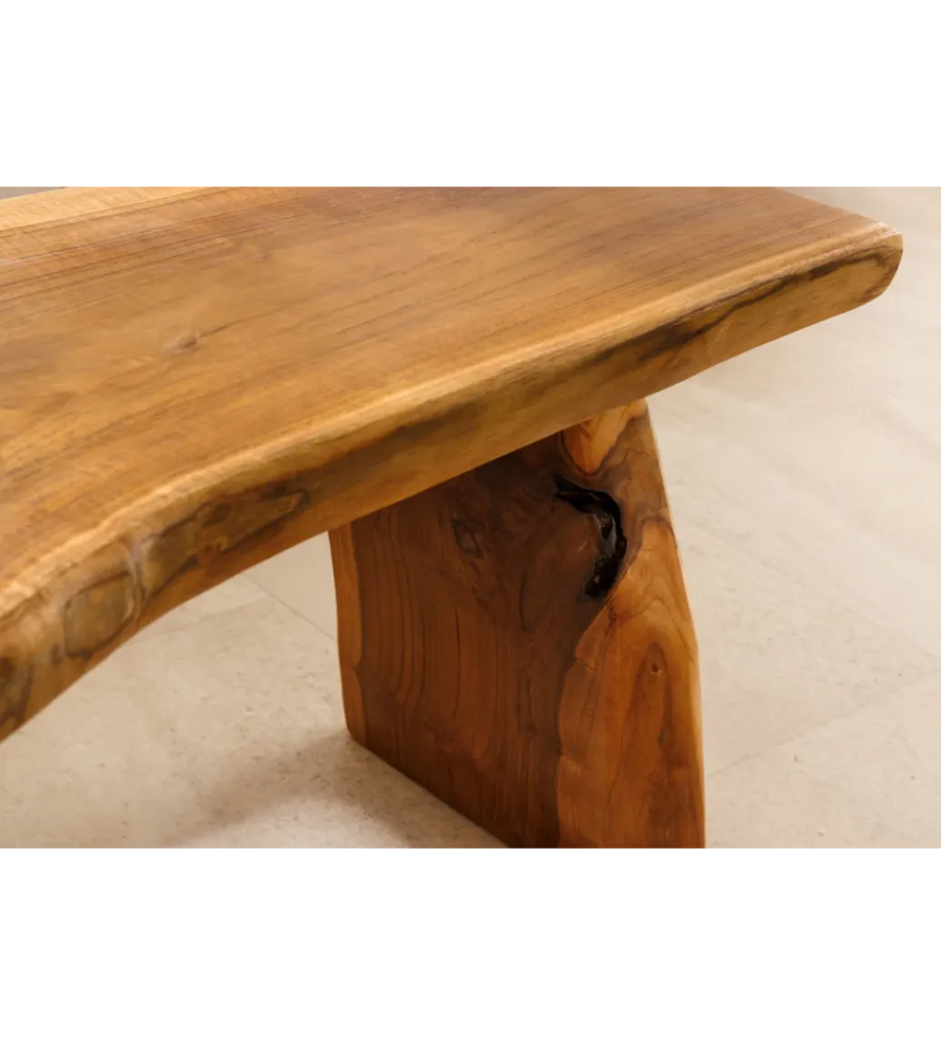 Ławka ROOT 100 cm drewno teak naturalny brąz*Invicta Interior - przedsprzedaż Best