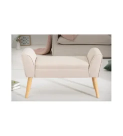 Ławka Scarlett 90 cm beżowa*Invicta Interior Hot