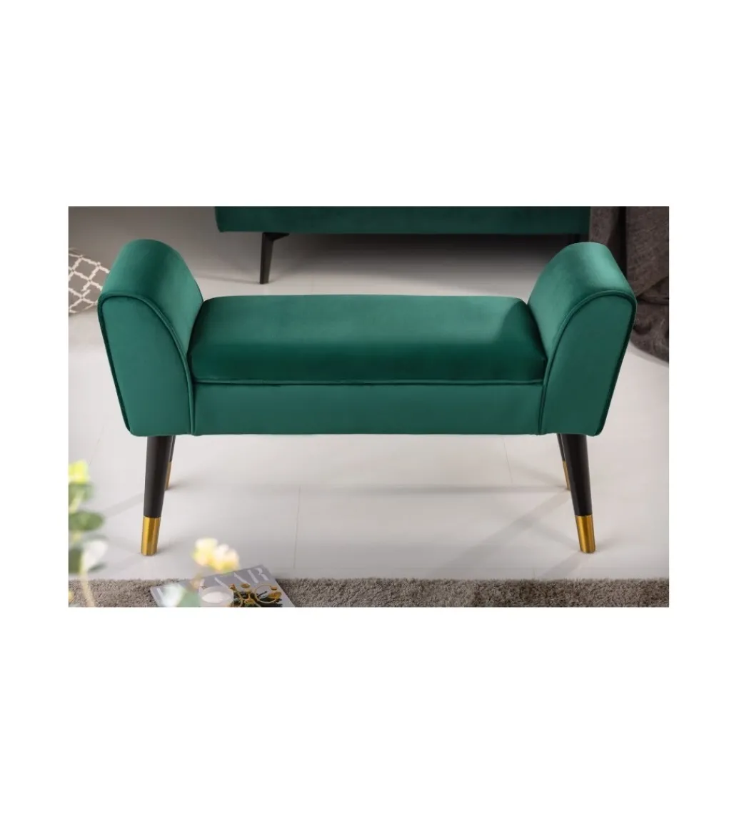 Ławka SCARLETT 90 cm szmaragdowa*Invicta Interior Hot