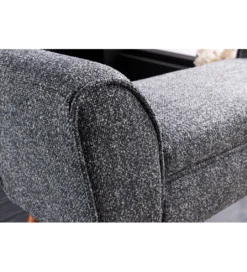Ławka SCARLETT 90 cm tkanina bouclé antracyt*Invicta Interior Best