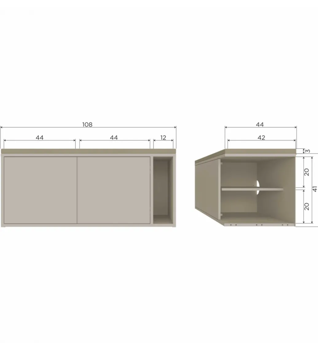Ławka SETTLE 108 cm dust*WOOOD Outlet