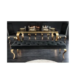 Ławka TRENTINO Modern Barock 172 cm czarna*Invicta Interior Sale