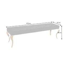 Ławka TRENTINO Modern Barock 172 cm czarna*Invicta Interior Sale