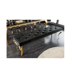 Ławka TRENTINO Modern Barock 172 cm czarna*Invicta Interior Sale