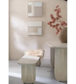 Ławka VIOLEN 190 cm drewno akcja biała*J-Line Outlet