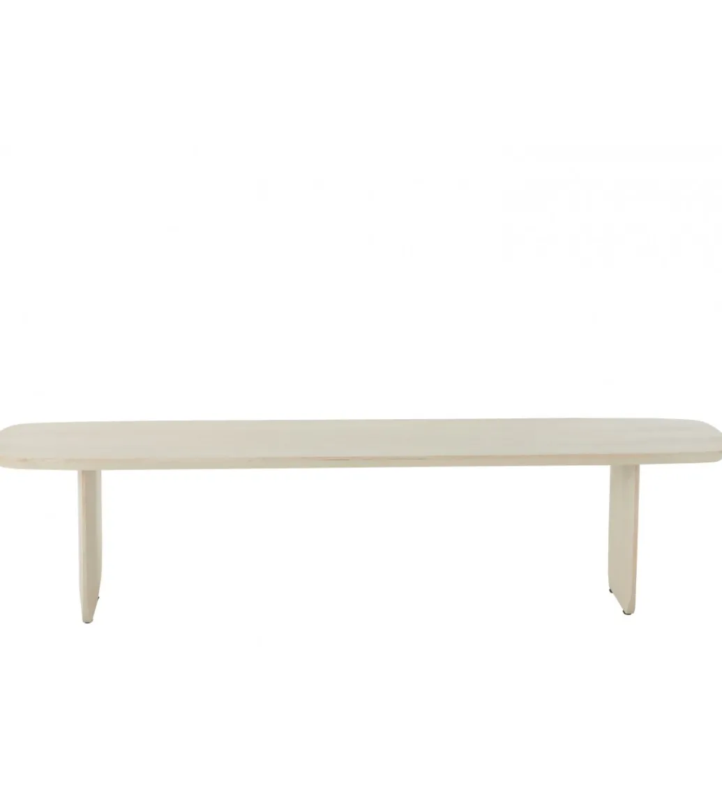Ławka VIOLEN 190 cm drewno akcja biała*J-Line Outlet