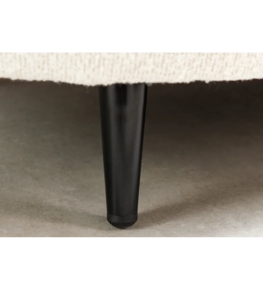 Ławka VOQUE 110 cm z pojemnikiem Bouclé kremowo biała*Invicta Interior Discount
