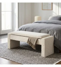 Ławka WESTEMA 117 cm kremowa*Zona-Design