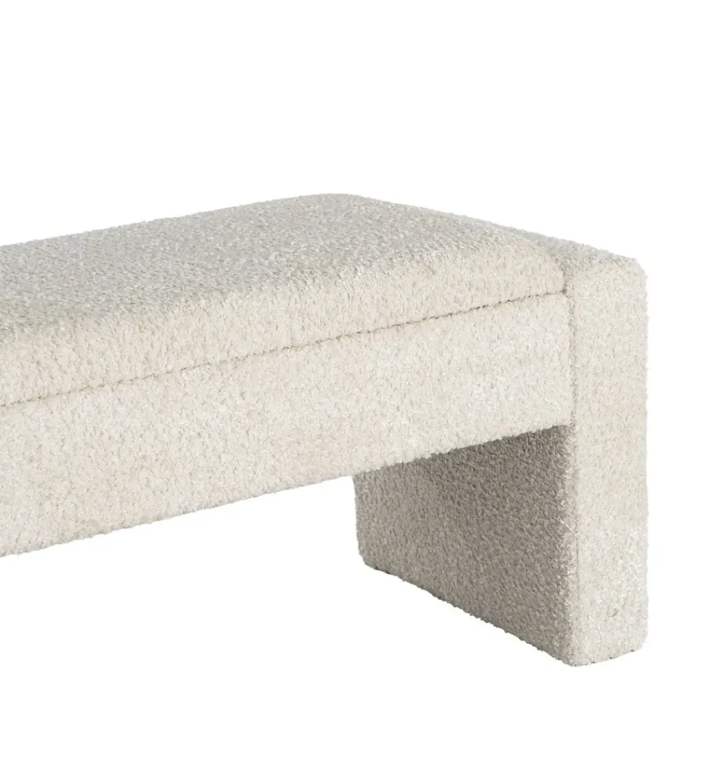Ławka WESTEMA 117 cm kremowa*Zona-Design