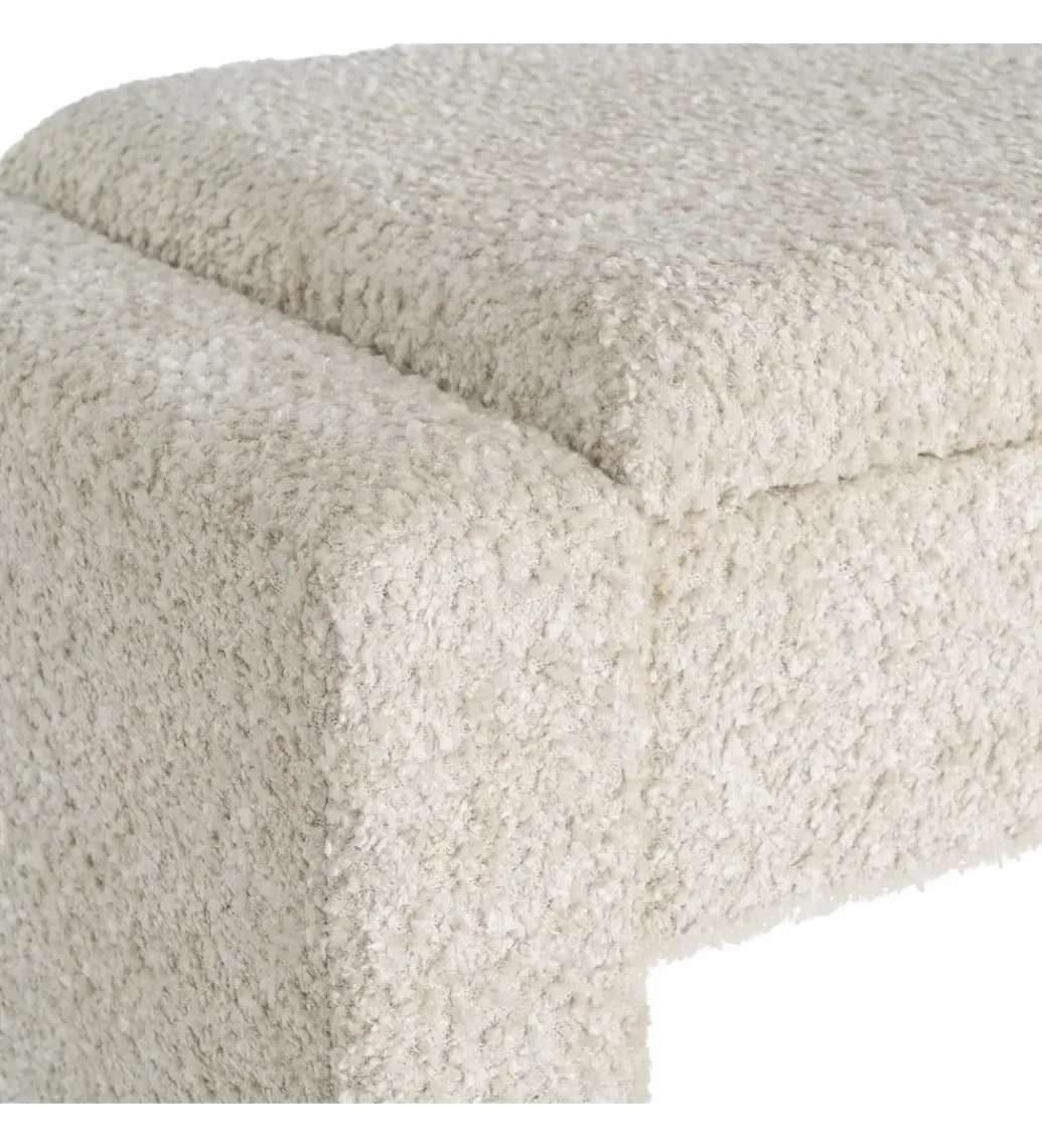Ławka WESTEMA 117 cm kremowa*Zona-Design