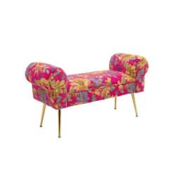 Ławka WING FLOWER FEVER 100 cm różowa*KARE Online