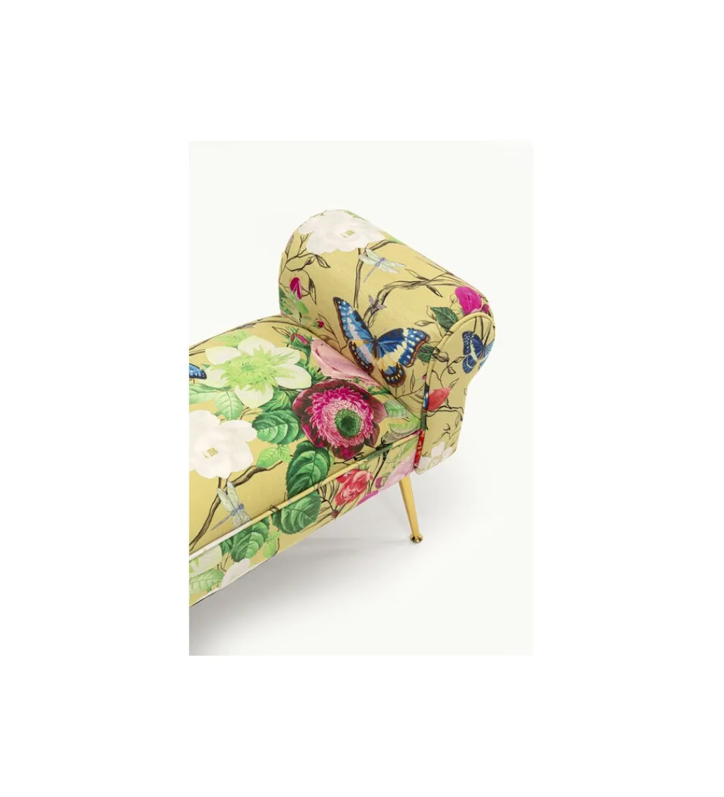 Ławka WING FLOWER FEVER 100 cm żółta*KARE Sale