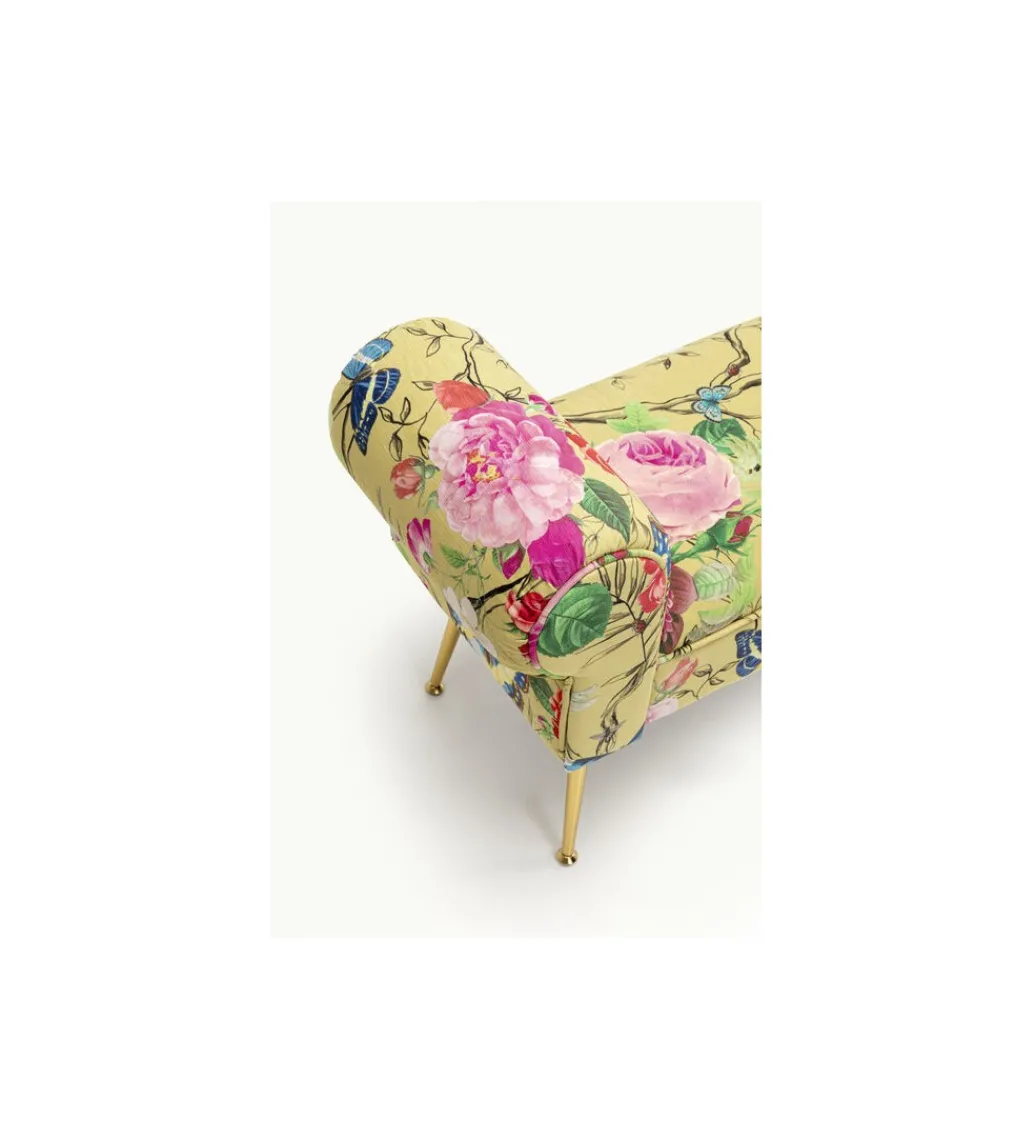 Ławka WING FLOWER FEVER 100 cm żółta*KARE Sale
