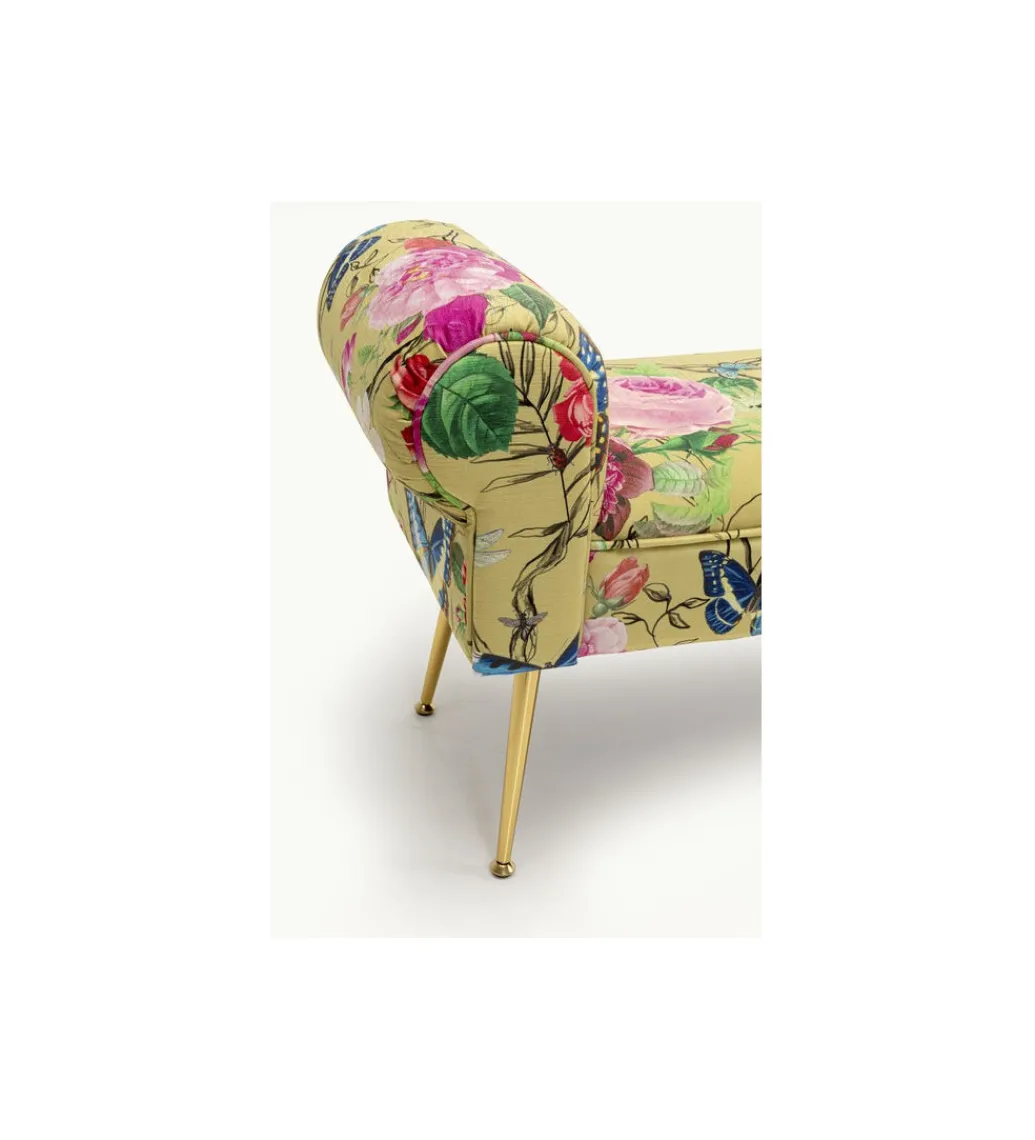 Ławka WING FLOWER FEVER 100 cm żółta*KARE Sale
