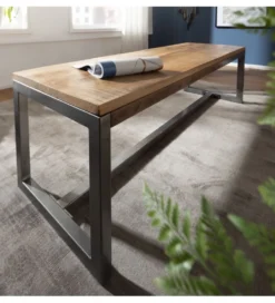 Ławka WOHNLING 120 cm drewno mango*WOHNLING, GERMANY Clearance