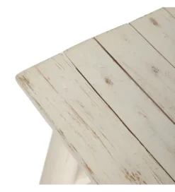 Ławka WORN 120 cm drewno teak bielona*Zona-Design Best