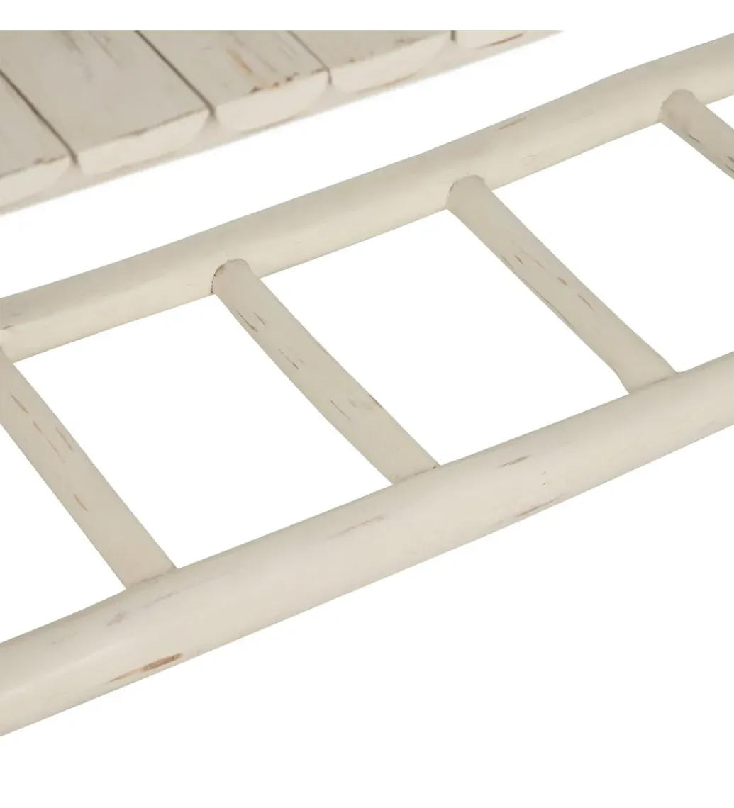 Ławka WORN 120 cm drewno teak bielona*Zona-Design Best