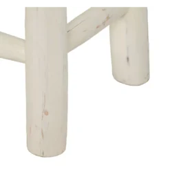 Ławka WORN 120 cm drewno teak bielona*Zona-Design Best