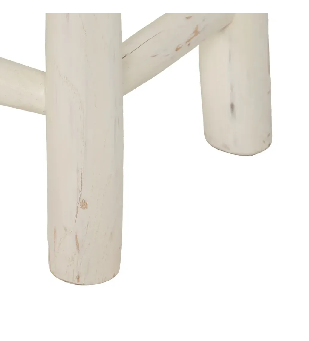 Ławka WORN 120 cm drewno teak bielona*Zona-Design Best