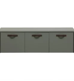 Ławka ze schowkiem STAGE 120 cm drewno sosny zielona*WOOOD