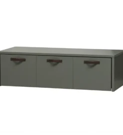 Ławka ze schowkiem STAGE 120 cm drewno sosny zielona*WOOOD