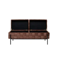 Ławka ze schowkiem WEAVE 121 cm mocca*KARE Hot