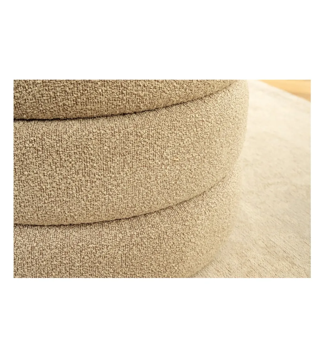 Ławka z schowkiem VOQUE 115 cm bouclé taupe*Invicta Interior Clearance
