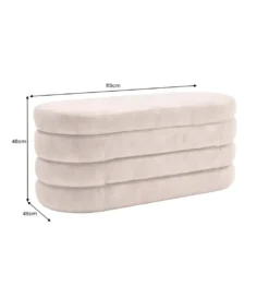 Ławka z schowkiem VOQUE 115 cm welwet musztardowy*Invicta Interior Online