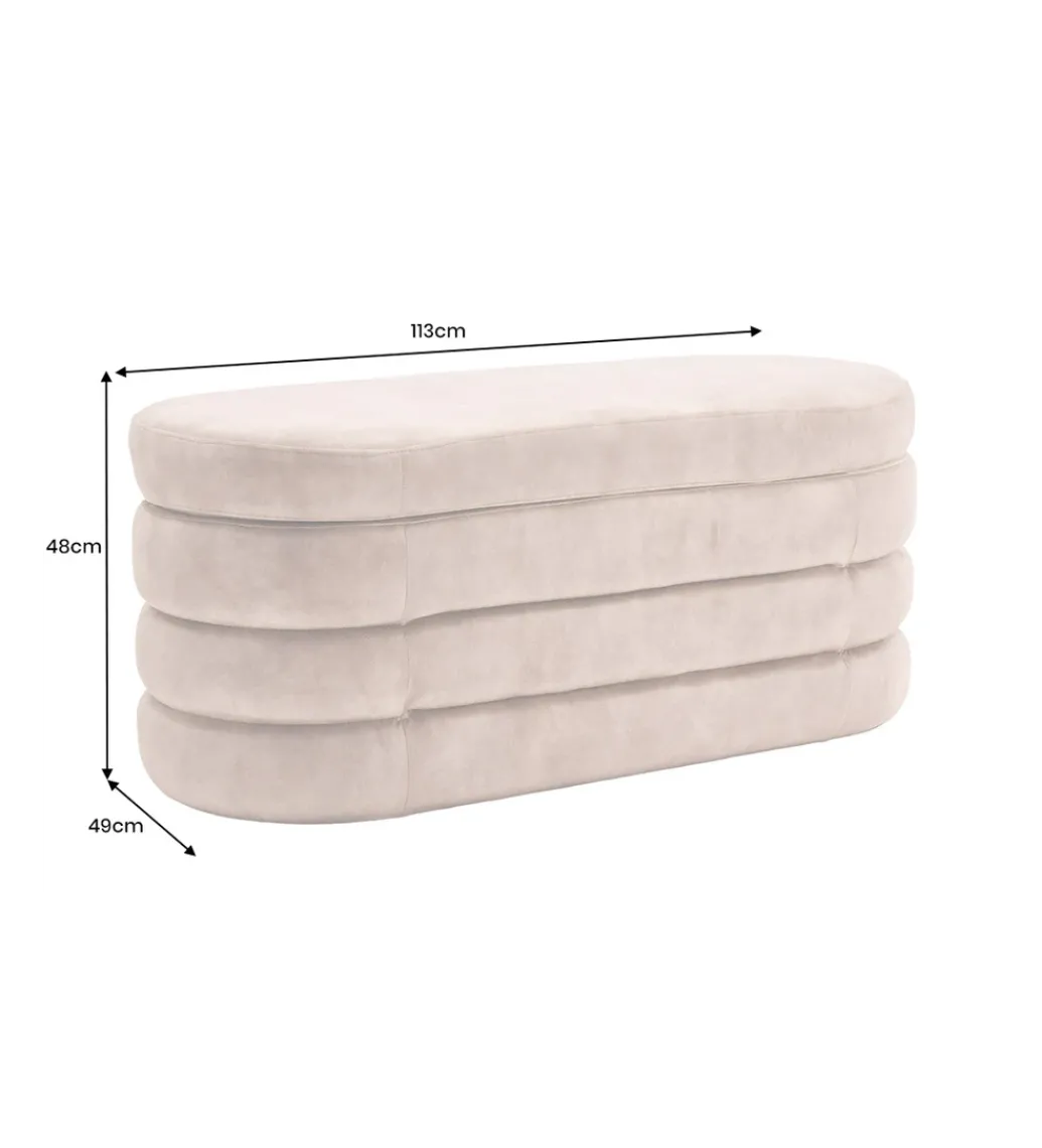 Ławka z schowkiem VOQUE 115 cm welwet musztardowy*Invicta Interior Online
