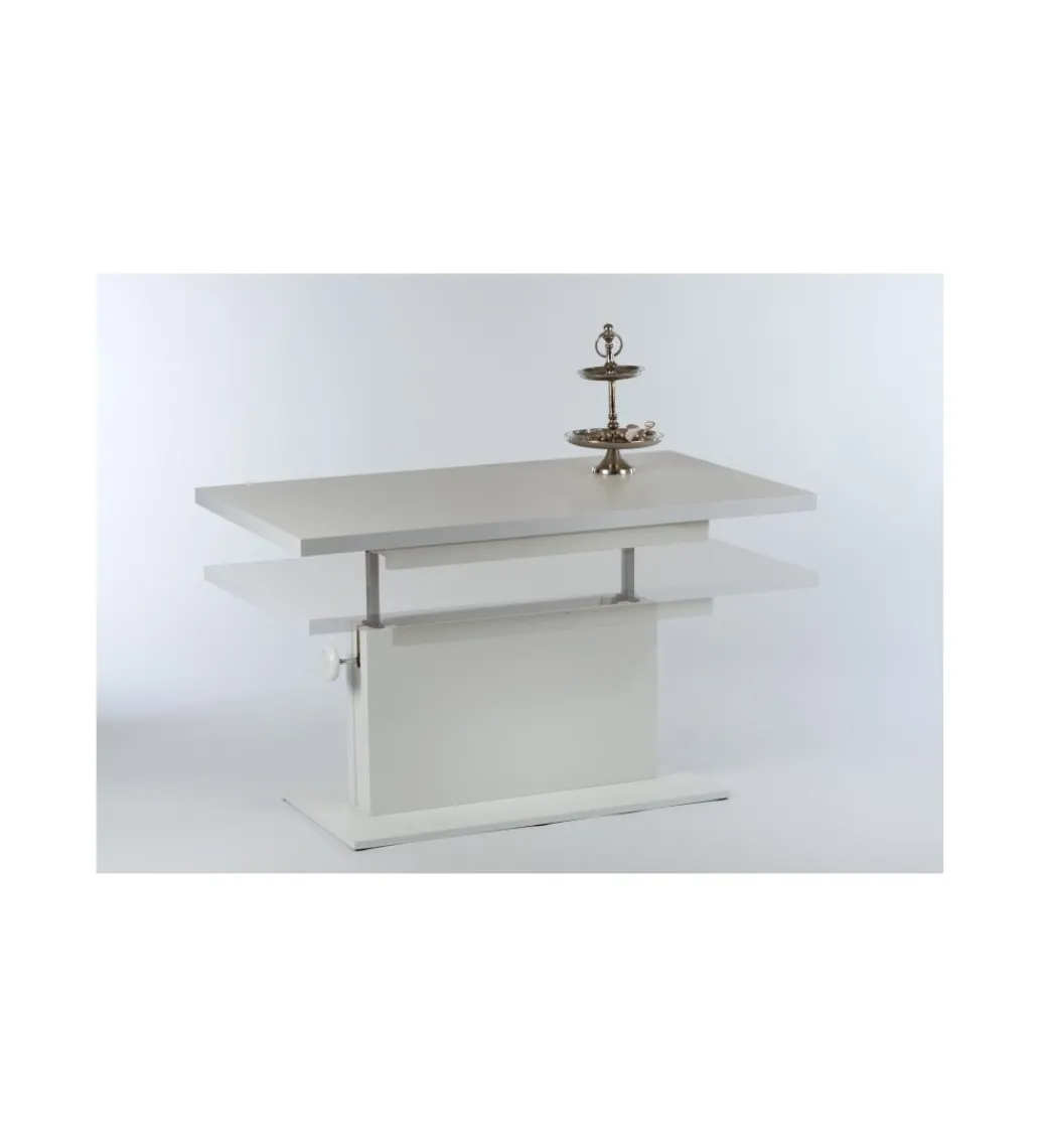 Ławo stół rozkładany MONACO 120 cm -160 cm biały*MCA