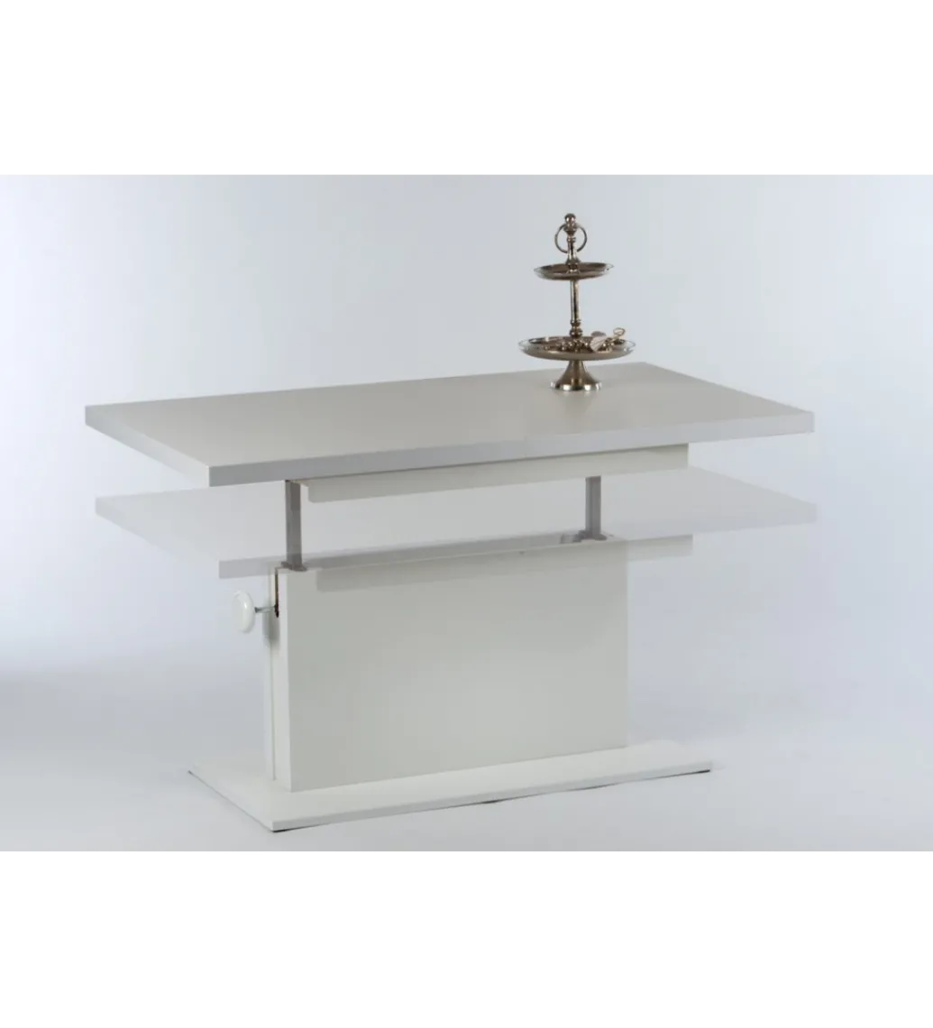 Ławo stół rozkładany MONACO 120 cm -160 cm biały*MCA