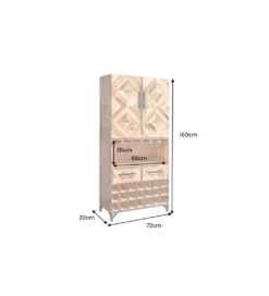 Barek BODEGA 160 cm naturalny*Invicta Interior Outlet