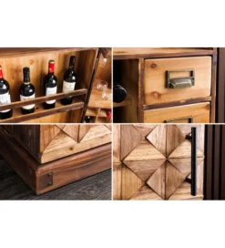 Barek BODEGA 90 cm naturalny*Invicta Interior Clearance