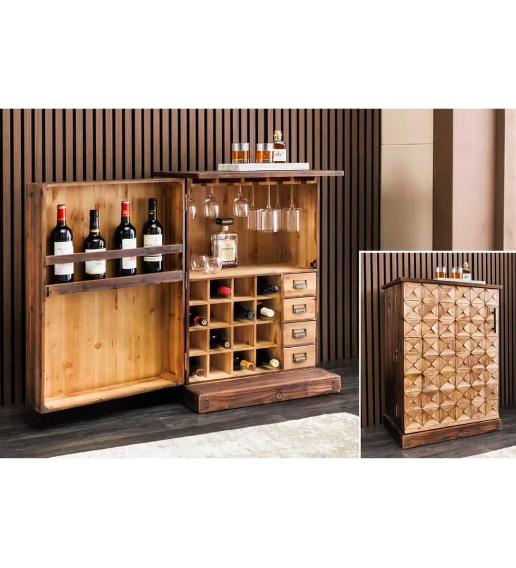 Barek BODEGA 90 cm naturalny*Invicta Interior Clearance