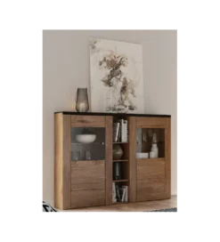 Barek LARONA 155 cm o wybarwieniu dąb lefkas z kolorem touchwood*Helvetia Discount