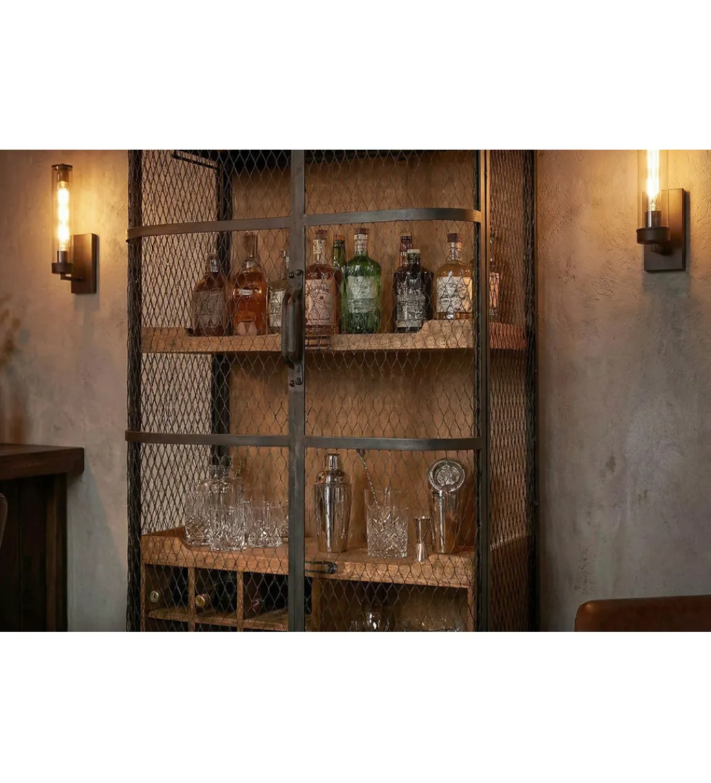 Barek LOFT 145 cm czarny naturalny*Invicta Interior Discount